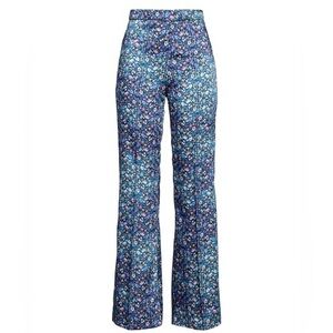 Sandro Donelo Satin Floral Print‎ Flare Pants NWT